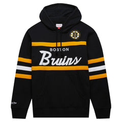 Boston Bruins Mitchell & Ness Head Coach Pullover Hoodie - Black - NHL