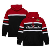 Chicago Blackhawks Mitchell & Ness Head Coach Pullover Hoodie - Black/Red - NHL