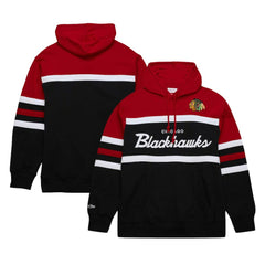 Chicago Blackhawks Mitchell & Ness Head Coach Pullover Hoodie - Black/Red - NHL