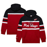 Detroit Red Wings Mitchell & Ness Head Coach Pullover Hoodie - Red/Black - NHL
