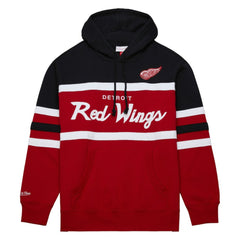 Detroit Red Wings Mitchell & Ness Head Coach Pullover Hoodie - Red/Black - NHL
