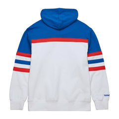 New York Rangers Mitchell & Ness Head Coach Pullover Hoodie - White/Blue - NHL