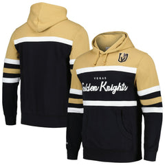 Vegas Golden Knights Mitchell & Ness Head Coach Pullover Hoodie - Black/Gold - NHL
