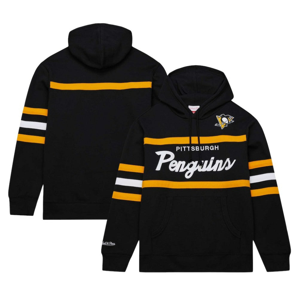Pittsburgh Penguins Mitchell & Ness Head Coach Pullover Hoodie - Black - NHL