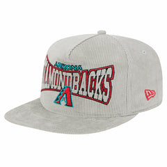 New Era Arizona Diamondbacks Gray Corduroy Golfer Snapback Hat Hats - MLB
