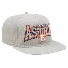 New Era Houston Astros Gray Corduroy Golfer Snapback Hat Hats - MLB