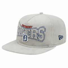 New Era Detroit Tigers Gray Corduroy Golfer Snapback Hat Hats - MLB