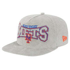 New Era New York Mets Gray Corduroy Golfer Snapback Hat Hats - MLB