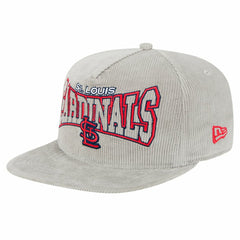 New Era St. Louis Cardinals Gray Corduroy Golfer Snapback Hat Hats - MLB