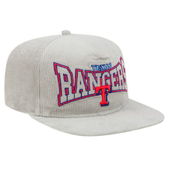 New Era Texas Rangers Gray Corduroy Golfer Snapback Hat Hats - MLB