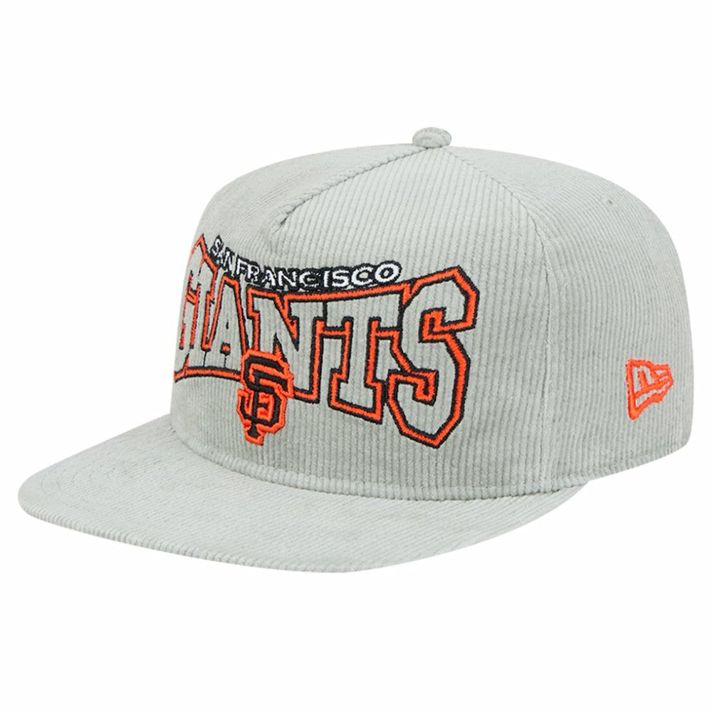 New Era San Francisco Giants Gray Corduroy Golfer Snapback Hat Hats - MLB