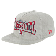 New Era Los Angeles Angels Gray Corduroy Golfer Snapback Hat Hats - MLB