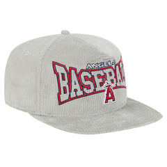 New Era Los Angeles Angels Gray Corduroy Golfer Snapback Hat Hats - MLB