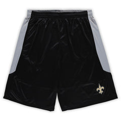 New Orleans Saints Big & Tall Team Logo Shorts Black | Fanatics