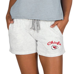 Kansas City Chiefs Concepts Sport Women's Mainstream Terry Lounge Shorts Oatmeal | NFL