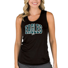 Philadelphia Eagles Concepts Sport Women's Marathon Racer Back Tank Top Black | NFL