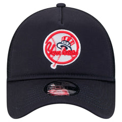 New York Yankees New Era 9FORTY A-Frame Trucker Adjustable Hat - MLB