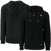 New York Giants Cutter & Buck Primary Mark Roam Eco Recycled Half-Zip Pullover Hoodie Black | NFL