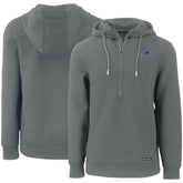 Buffalo Bills Cutter & Buck Primary Mark Roam Eco Recycled Half-Zip Pullover Hoodie Gray | NFL