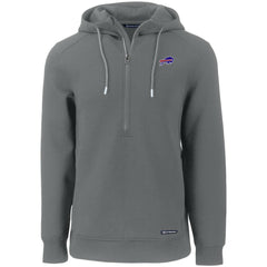 Buffalo Bills Cutter & Buck Primary Mark Roam Eco Recycled Half-Zip Pullover Hoodie Gray | NFL