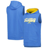 Los Angeles Chargers MSX by Michael Strahan Captain Sleeveless Hoodie T-Shirt Powder Blue | NFL