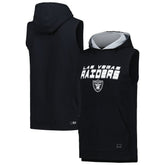 Las Vegas Raiders MSX by Michael Strahan Captain Sleeveless Hoodie T-Shirt Black | NFL