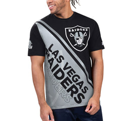 Las Vegas Raiders Starter Finish Line Extreme Graphic T-Shirt Black/Silver | NFL