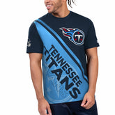 Tennessee Titans Starter Finish Line Extreme Graphic T-Shirt Navy/Light Blue | NFL