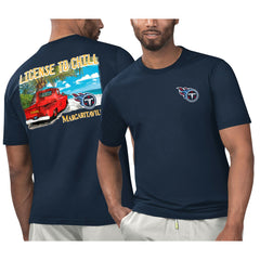 Tennessee Titans Margaritaville Licensed to Chill T-Shirt Navy | NFL