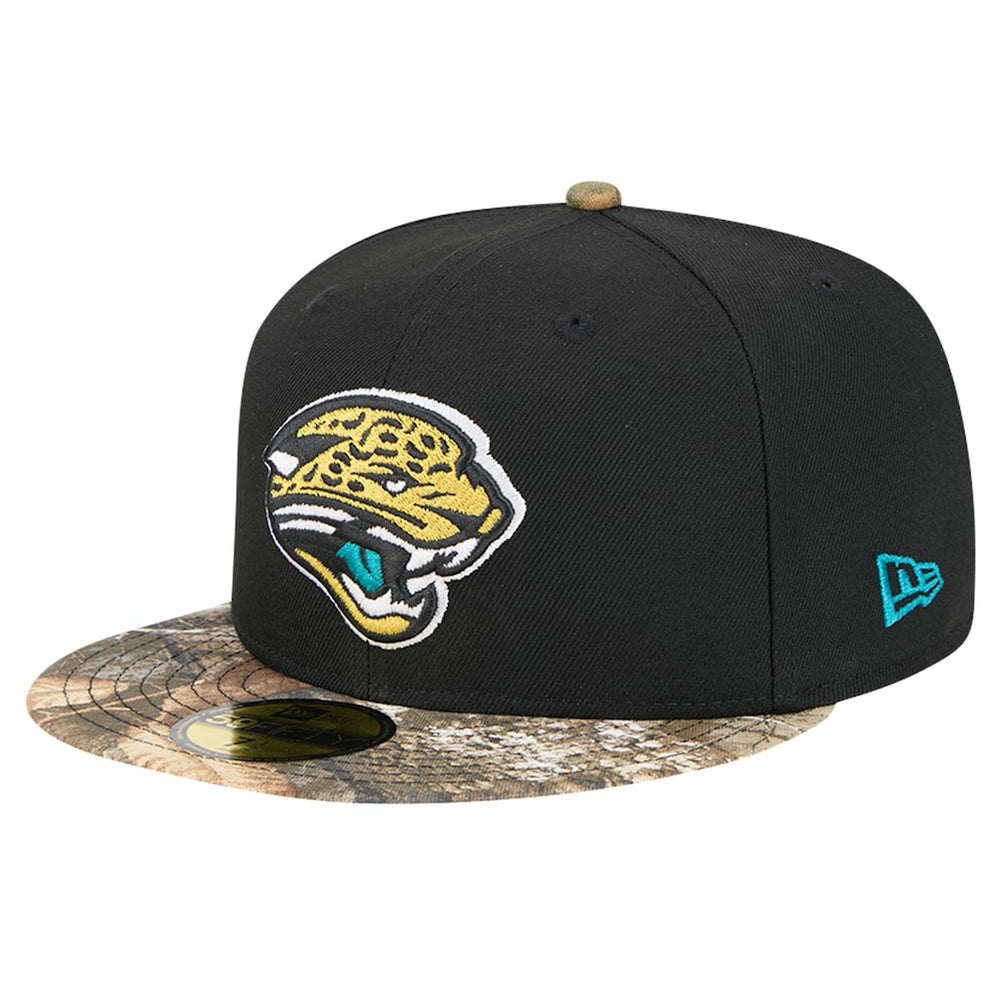 New Era Jacksonville Jaguars Black Active Two-Tone Camo 59FIFTY Fitted Hat | NFL