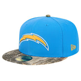 New Era Los Angeles Chargers Powder Blue Active Two-Tone Camo 59FIFTY Fitted Hat | NFL