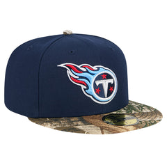 New Era Tennessee Titans Navy Active Two-Tone Camo 59FIFTY Fitted Hat | NFL