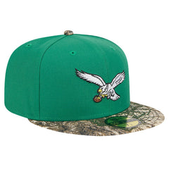 New Era Philadelphia Eagles Kelly Green Active Two-Tone Camo 59FIFTY Fitted Hat | NFL