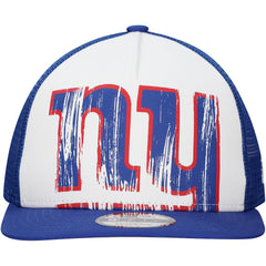 New Era New York Giants Distressed 9FIFTY A-Frame Snapback Hat White/Royal | NFL