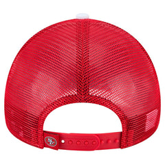 San Francisco 49ers New Era Sport Night Color Block 9FORTY A-Frame Trucker Adjustable Hat White/Scarlet | NFL
