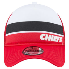 Kansas City Chiefs New Era Sport Night Color Block 9FORTY A-Frame Trucker Adjustable Hat White/Red | NFL