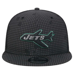 New Era New York Jets Black Midnight Ink Pop Outline 9FIFTY Snapback Hat | NFL