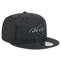 New Era New York Jets Black Midnight Ink Pop Outline 9FIFTY Snapback Hat | NFL