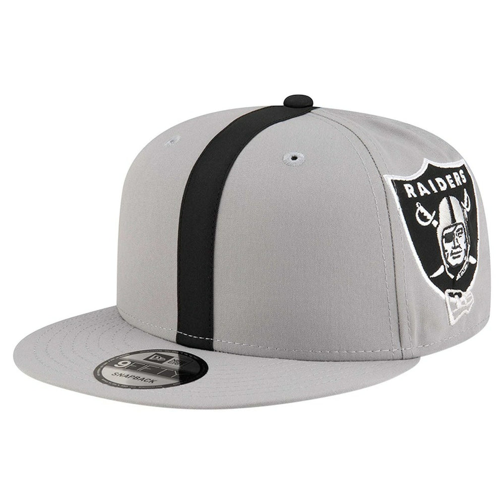 Las Vegas Raiders New Era Helmet 9FIFTY Snapback Hat Gray | NFL