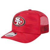 San Francisco 49ers New Era Adventure Camo Trucker 9SEVENTY Stretch-Snap Adjustable Hat Scarlet | NFL