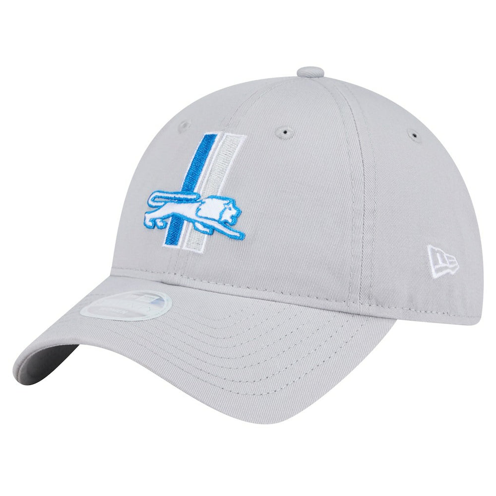 Detroit Lions New Era Women's Throwback Main Core Classic 2.0 9TWENTY Adjustable Hat Silver | NFL