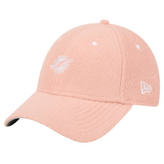 Miami Dolphins New Era Women's Cozy Sherpa 9FORTY Adjustable Hat Light Pink | NFL