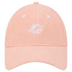 Miami Dolphins New Era Women's Cozy Sherpa 9FORTY Adjustable Hat Light Pink | NFL