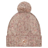 Miami Dolphins New Era Women's Trendy Tone Cuffed Knit Hat with Pom Stone | NFL