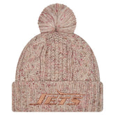 New York Jets New Era Women's Trendy Tone Cuffed Knit Hat with Pom Stone | NFL