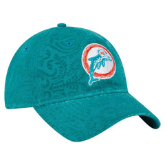 Miami Dolphins New Era Women's Throwback Flair 9TWENTY Adjustable Hat Aqua | NFL