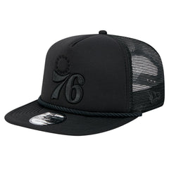 Philadelphia 76ers Tone Foam Meshback Golfer Snapback Hat Black - NBA