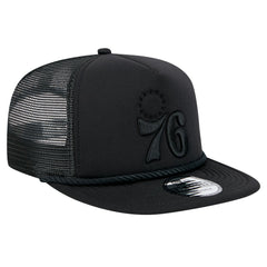 Philadelphia 76ers Tone Foam Meshback Golfer Snapback Hat Black - NBA