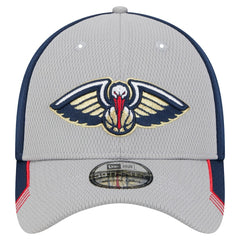 New Orleans Pelicans Active Trim 39THIRTY Flex Hat Gray/Navy - NBA