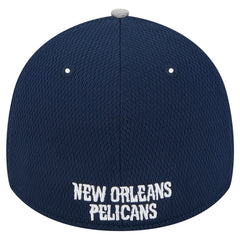 New Orleans Pelicans Active Trim 39THIRTY Flex Hat Gray/Navy - NBA